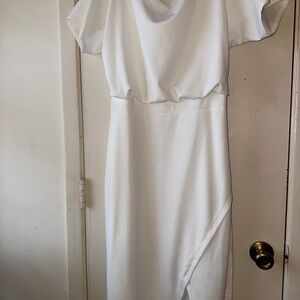Kensie Asymmetrical White Dress